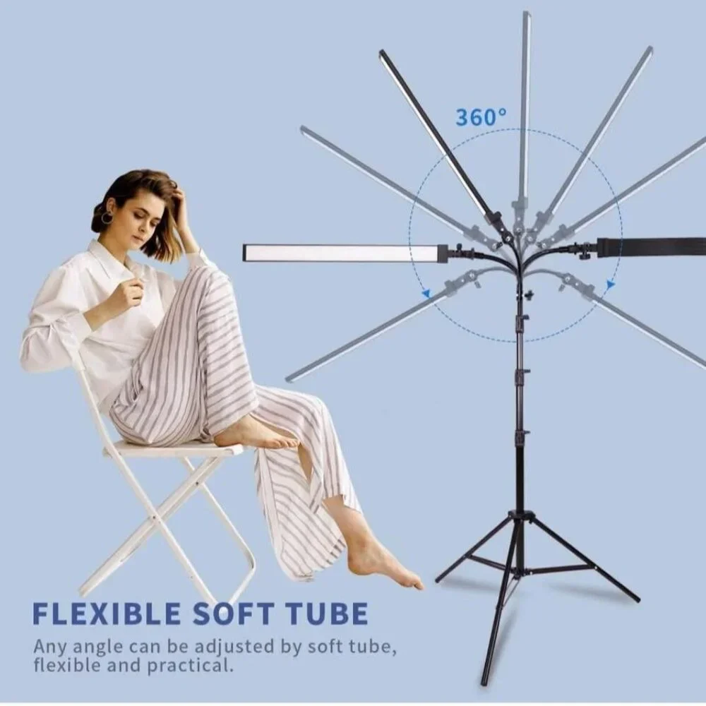 NEW! Photography Studio LED Lighting Kit with Light Stand Bag Soft Tube